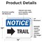 Signmission Trail (Right Arrow) Sign With Symbol, 14 in W x Rectangle, Vinyl Decal OS-2PACK-NS-D-1014-L-18711 - alternate 5